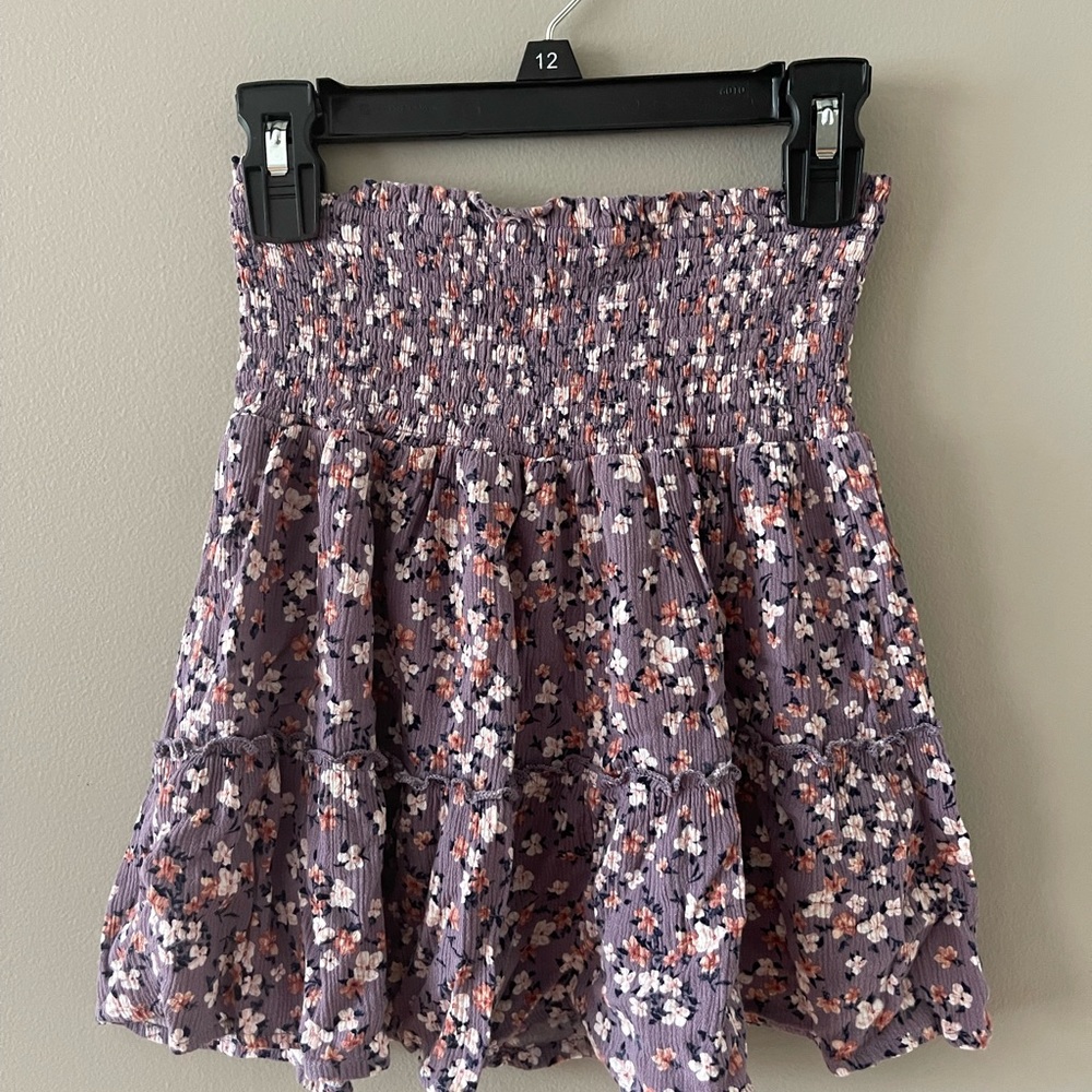 Hippie Rose purple skirt with flowers